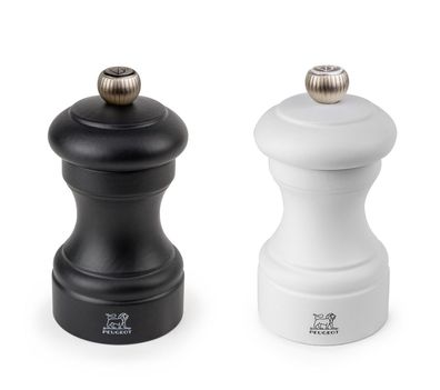 Peugeot Mühlen-Set "Bistro Duo" 2-teilig Holz 8x16x12,7 cm mattschwarz / weiß 113688