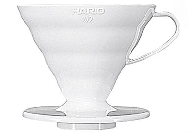 HARIO Kaffeefilter Gr.02 V60 Porzellan weiß mit Maßlöffel 113101