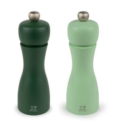 Peugeot Pfeffer- / Salzmühlenset Duo "Tahiti Duo Wasser" 2-teilig Holz moosgrün