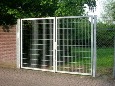 Einfahrtstor verzinkt Mattentor Industrietor Gartentor Tor 250-450 cm x 180 cm