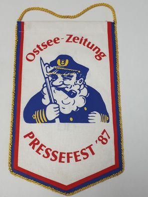 DDR Wimpel Ostsee-Zeitung Pressefest 1987