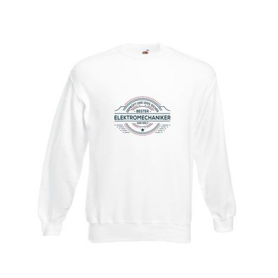 Geprüft und sicher: Elektromechaniker | Mechaniker Sweatshirt Weiß