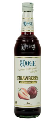 Il Doge Sirup Erdbeer / Ohne Zuckerzusatz / 0,7 ltr. Alkoholfrei / Glutenfrei