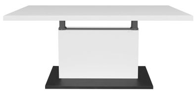 Couchtisch Höhenverstellbar Else 4 120x49x70 Holzwerkstoff Ice White