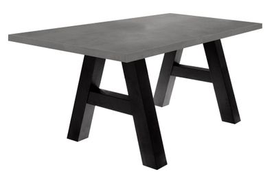 Esszimmertisch Elia 8 140 x 90 x 75 Esstisch Schwarzstahl/Graphit 1331