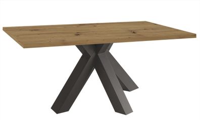 Esszimmertisch Ela 2 140 x 90 x 75 Esstisch Graphit/Asteiche 1350