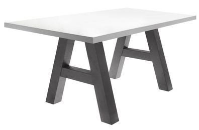 Esszimmertisch Elia 4 140 x 90 x 75 Esstisch Graphit/Weiß Matt Lack