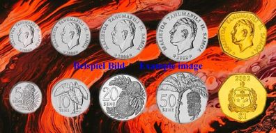 Samoa KMS. 2002-2010 Unc 5 Münzen 6445#