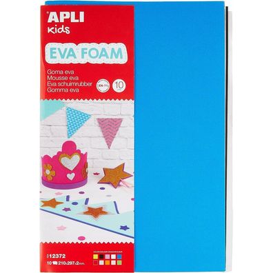 Moosgummi Apli Kids A4 Bunt Moosgummi (10 Stücke)