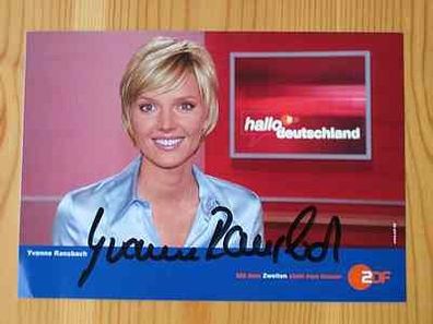 ZDF Fernsehmoderatorin Yvonne Ransbach - handsigniertes Autogramm!!!