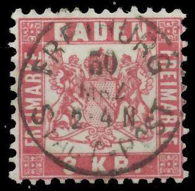 BADEN Ausgaben VON 1868 Nr 24 zentrisch gestempelt X9D50EA