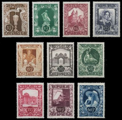 Österreich 1947 Nr 812-821 postfrisch X9DD566