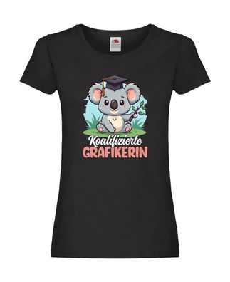 Koalifizierte Grafikerin | Grafik Design Damen Shirt Schwarz
