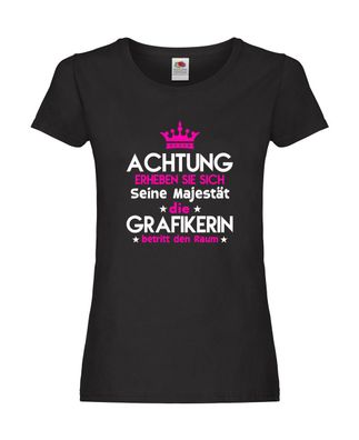 Erheben Sie sich: Grafikerin | Grafik Design | Grafikdesign Damen Shirt Schwarz