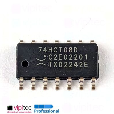 74HCT08 2-Kanal AND, 4-fach | SMD SO-14 5V TTL 125°C