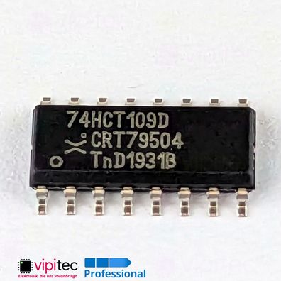 74HCT109 JK-Flip-Flop, 2-fach, mit Set und Reset | SMD SO-16 5V TTL 125°C