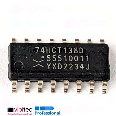 74HCT138 3-zu-8 Leitungsdekoder, Demultiplexer | SMD SO-16 5V TTL 125°C