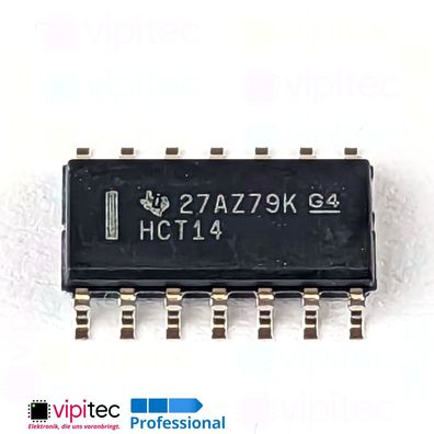 74HCT14 NOT, 6-fach, Inverter, Schmitt-Trigger | SMD SO-14 5V TTL 85°C