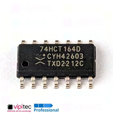 74HCT164 8-Bit Schieberegister, SIPO | SMD SO-14 5V TTL 125°C