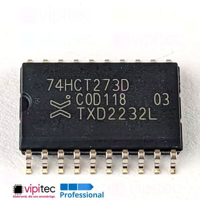 74HCT273 D-Flip-Flop, 8-fach | SMD SO-20 5V TTL 125 °C