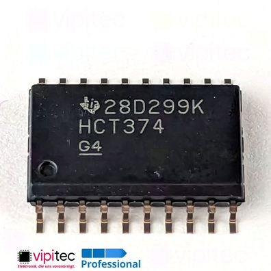 74HCT374 D-Flip-Flop, 8-fach, Tri-State | SMD SO-20 5V TTL 85°C