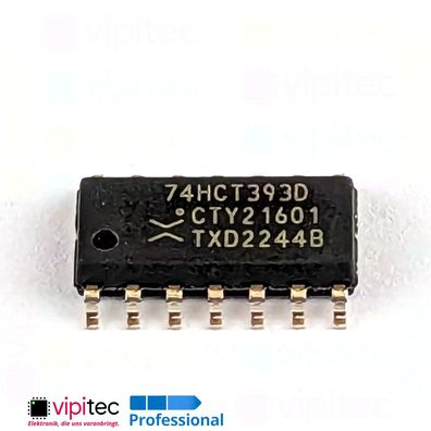 74HCT393 4-Bit Binärzähler, 2-fach | SMD SO-14 5V TTL 125°C