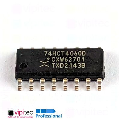 74HCT4060 Asynchroner Binärzähler mit Oszillator | SMD SO-16 5V TTL 125°C