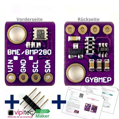 BME280 Temperatur Sensor Luftdruck Luftfeuchtigkeit Modul | 5V 3.3V 1.8V I2C
