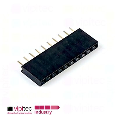 10-polige gerade Buchsenleiste | 2.54mm 1x10 Female Single Pin Socket Header