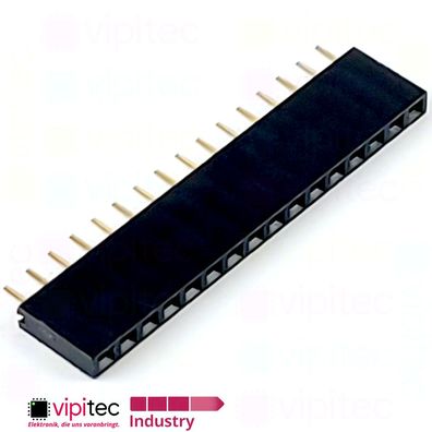 16-polige gerade Buchsenleiste | 2.54mm 1x16 Female Single Pin Socket Header