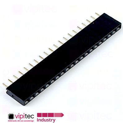 20-polige gerade Buchsenleiste | 2.54mm 1x20 Female Single Pin Socket Header