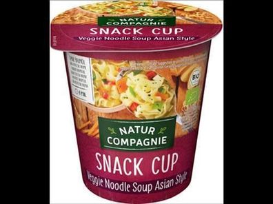 Natur Compagnie 6x Snack Cup Veggie Noodle Soup Asian Style 55g