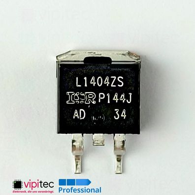 IRL1404 ZS N-Kanal MOSFET 40V 120A 230W 180ns SMD D2PAK TO-263AB IRL1404ZSTRLPBF