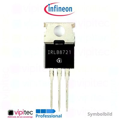 IRLB8721 N-Kanal MOSFET 30V 62A 65W 93ns THT TO-220AB N-Channel 8721 IRLB8721PBF