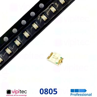 0805 SMD-LED gelb klar 1,6..2,4V 590nm 85..120mcd 120° Leuchtdiode Licht