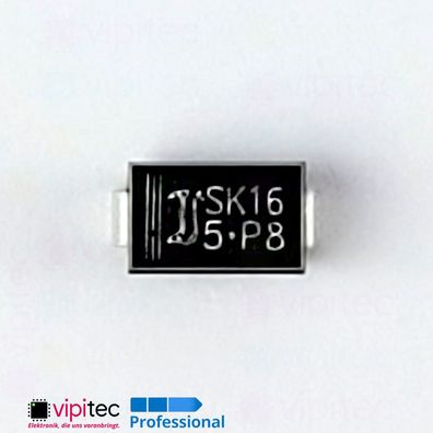 SK16 Schottky-Diode SMD SMA DO-214AC 60V 1A 150°C Gleichrichterdiode SMT Diode