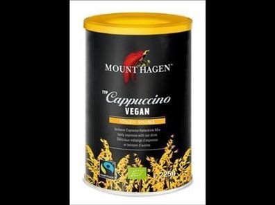 MOUNT HAGEN 6x Mount Hagen Bio Fair Trade Cappuccino Vegan 200 g Dose 200g