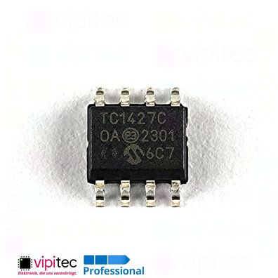 TC1427COA N-Kanal MOSFET Treiber, 2-fach, 3..16V 1,2A SMD SO-8 70°C N-Channel