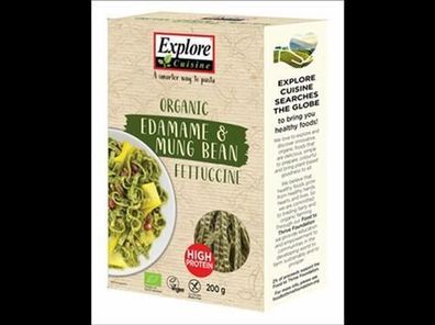 Explore Cuisine 3x Fettuccine aus Edamame- und Mungbohnen 200g