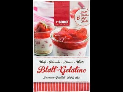 SOBO Naturkost KG Blatt Gelatine 6St