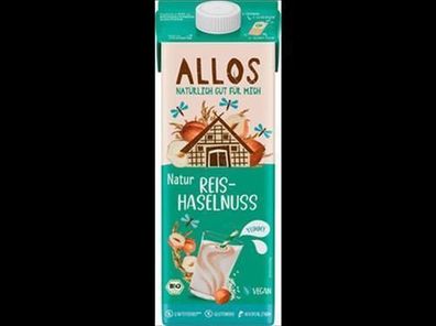 Allos Natur Reis-Haselnuss Drink 1l