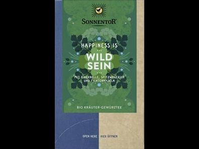 Sonnentor 3x Wild sein Tee Happiness is®, Doppelkammerbeutel 27g