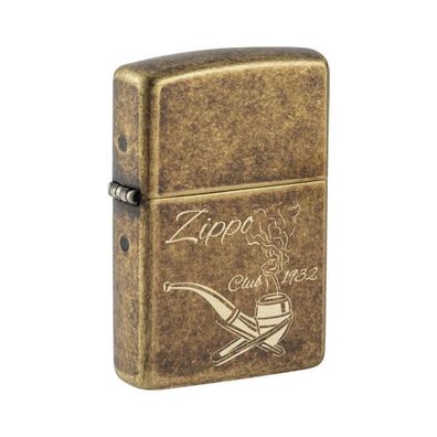 Zippo Benzin-Feuerzeug Pipe Lighter Messing antik 60007245, unbefüllt
