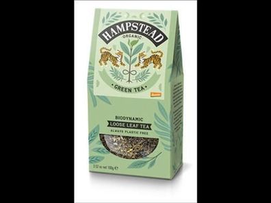 Hampstead Tea 3x Organic Demeter Green Tea Pouch 100g