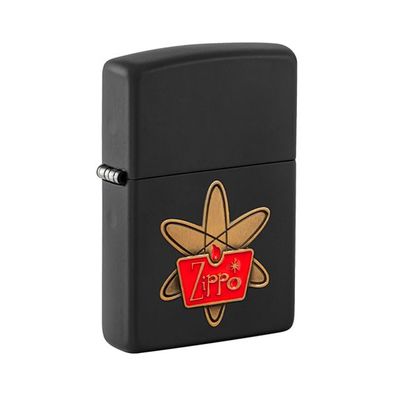 Zippo Benzin-Feuerzeug schwarz Retro Emblem Zippo 60007170, unbefüllt