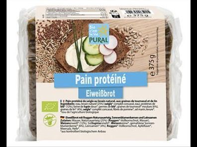 Pural 3x Eiweiß-Schnittbrot mit Roggen-Natursauerteig 375g