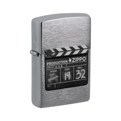 Zippo Benzin-Feuerzeug chrom gebürstet Production 60006908, unbefüllt