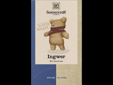 Sonnentor 6x Ingwer Tee, Doppelkammerbeutel 23,4g