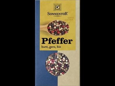 Sonnentor Pfeffer bunt ganz, Packung 50g