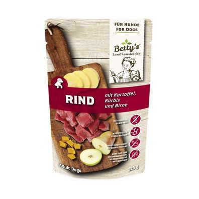 Bettys Landhausküche FB für Hund - Rind & Kartoffel 20 x 125g